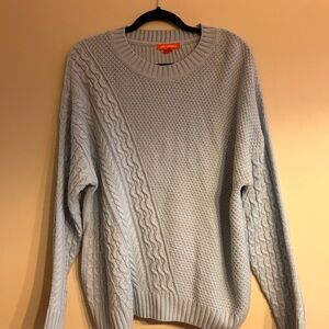 Joe Fresh Pale Blue Cable Knit Crew Sweater
